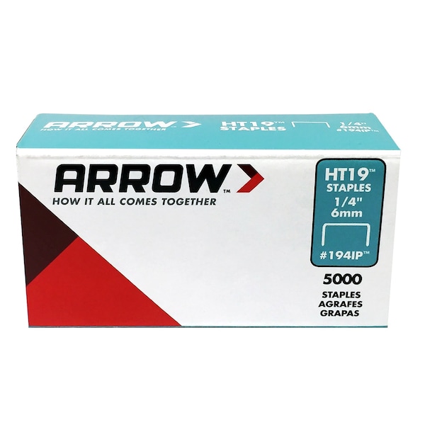 ARROW FASTENER HT19 1/4 in Light Duty Staples Steel 194IP